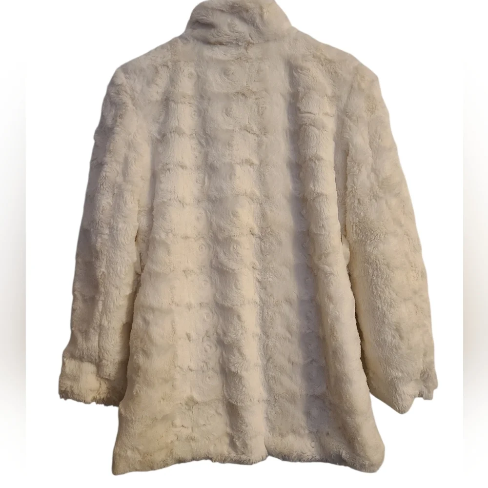 Candie's Coat Faux Rabbit‎ Fur Lined Optional Belt Girl's Medium
